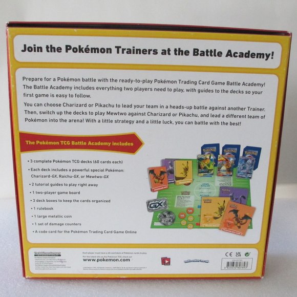 POKEMON BATTLE ACADEMY GAME BOX + BOARD + CARD SLEEVES+ - Picture 5 of 16